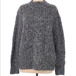 Topshop Nordstrom black and white knit oversized sweater